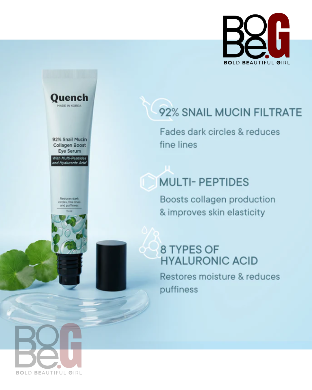 Quench | 92% Snail Mucin Collagen Boost Eye Serum